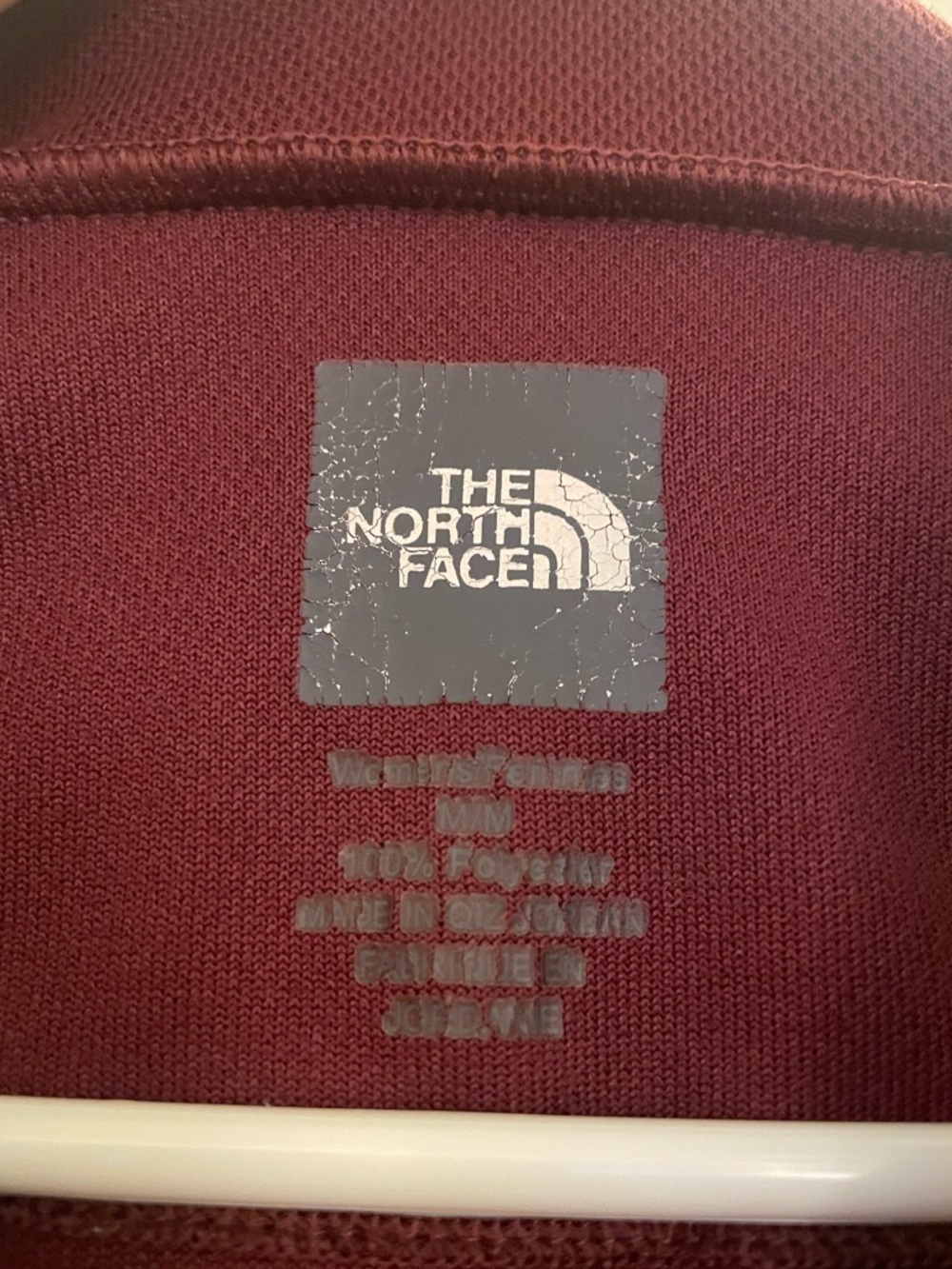 The North Face Women's Burgundy Vintage Quarter-Zip LongSleeve Top Outdoorsy Y2K - Picture 10 of 15